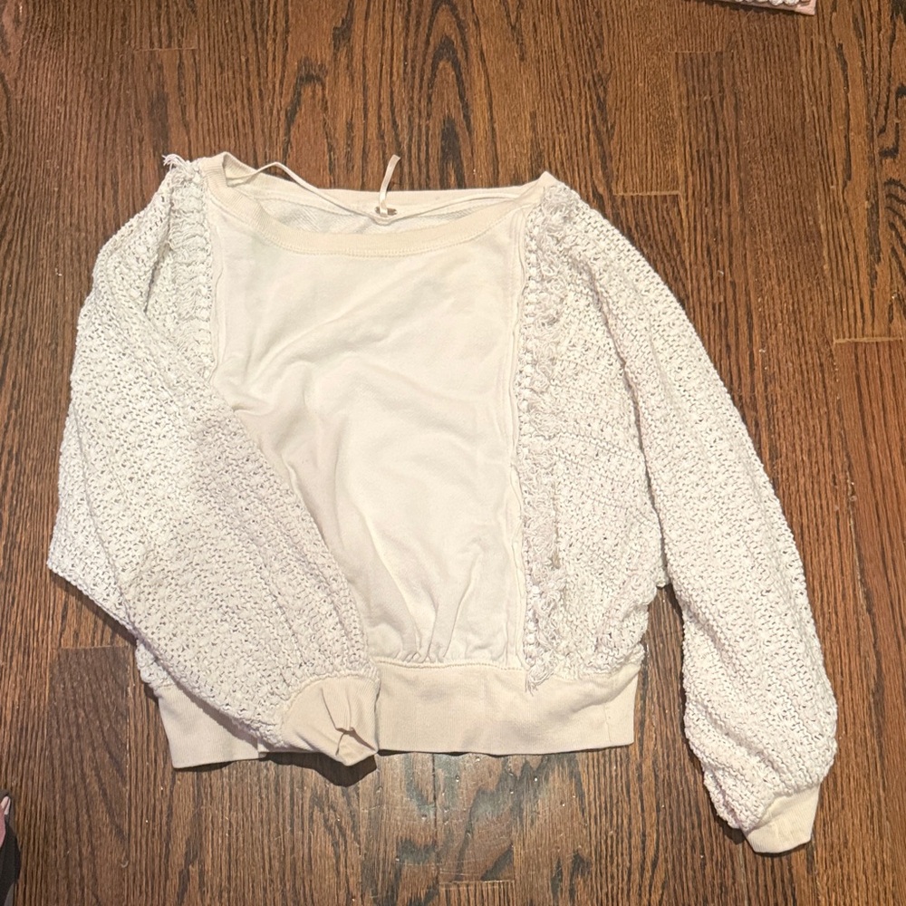 Cream Free People Sweater